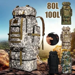 80L/100L Mountaineering Bag Climb Bag Tactical Backpacks Large Backpack Outdoors Hiking Camping Travel Bags